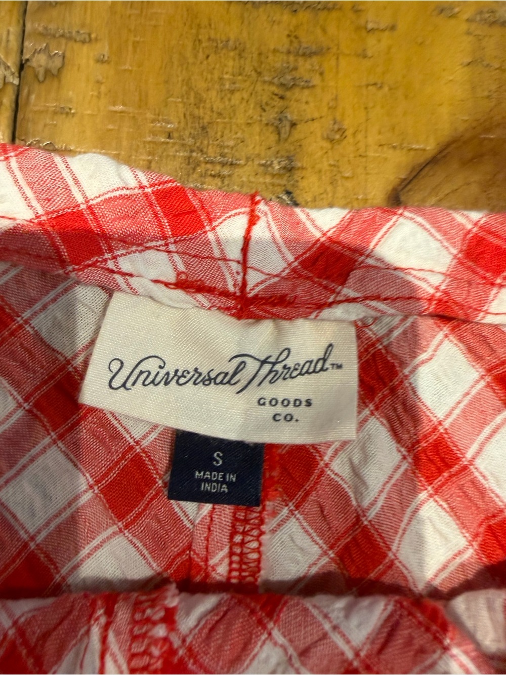 Universal Thread Red and White Gingham A-Line Skirt - Picture 4 of 5